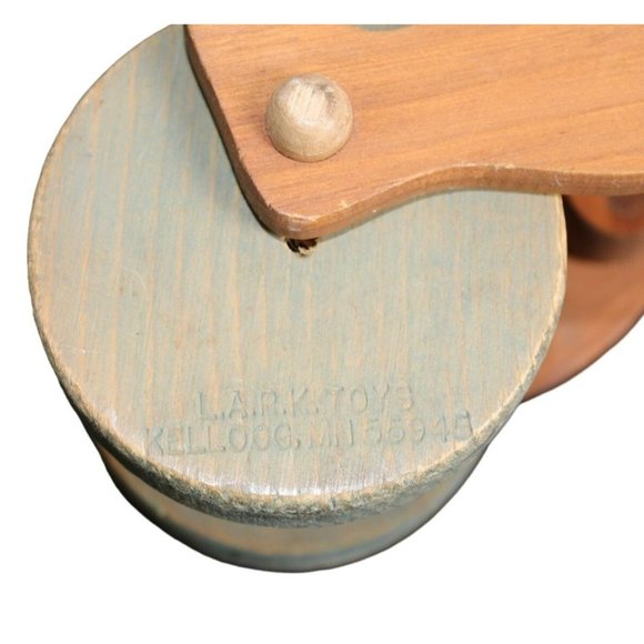 Vintage 11" Wooden Bear Walking Push Toy - Picture 8 of 8